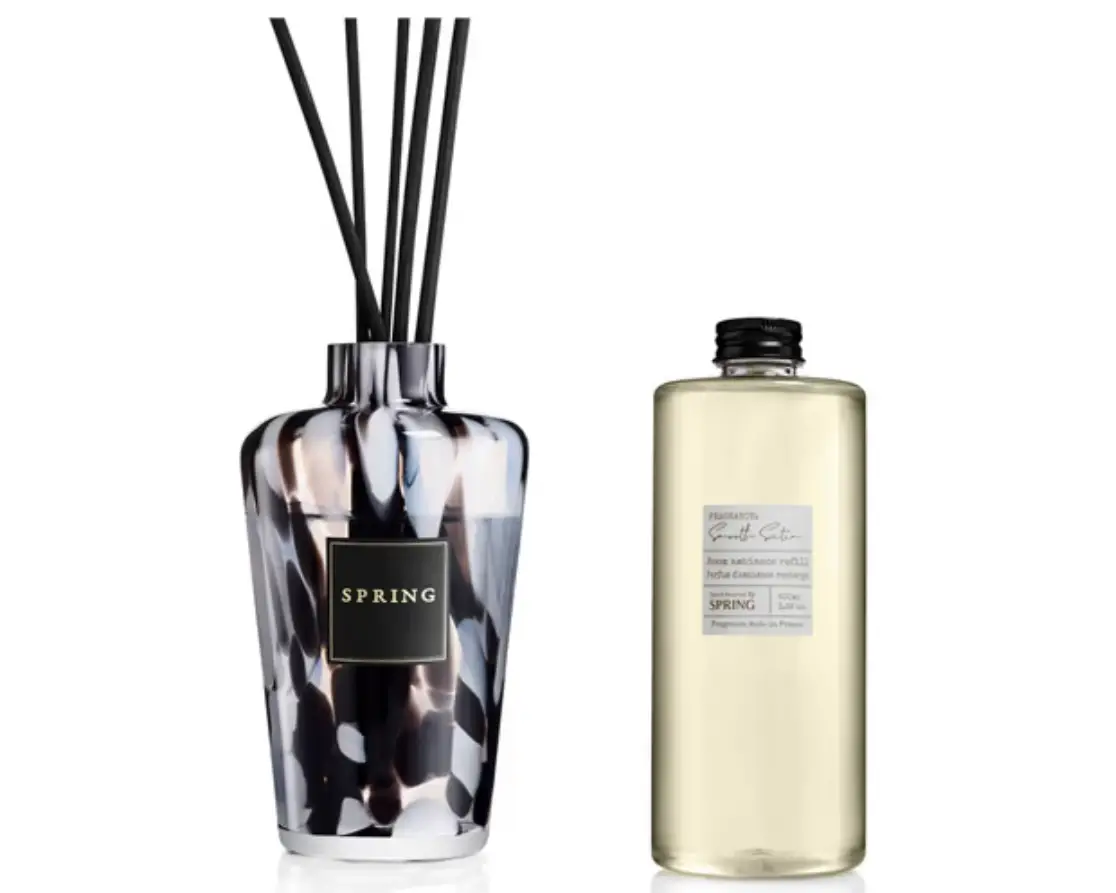מפיץ ריח פרייבט קולקשן SMOOTH SATIN 500ml אגרטל מנומר שחור לבן